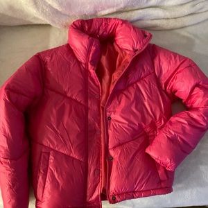 PINK TARGET PUFFER JACKET